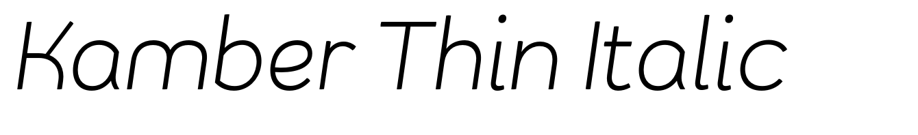 Kamber Thin Italic